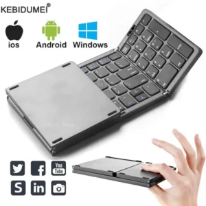 Clavier pliant sans fil clavier Bluetooth avec clavier numérique pour Windows Android IOS téléphone ordinateur de voyage Mini clavier