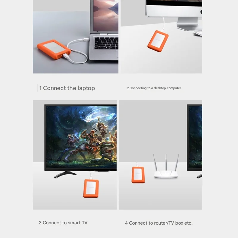 Disque dur externe USB 3.0, 250 go/500 go/320 go, boîtier métallique HDD avec couvercle en Silicone, stockage Portable antichoc pour PC Portable Mac – Image 6