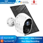 3MP Tuya Smart Life 5200/9000mAh batterie rechargeable solaire extérieur WIFI 1080P Surveillance sécurité sirène caméra Alexa Google