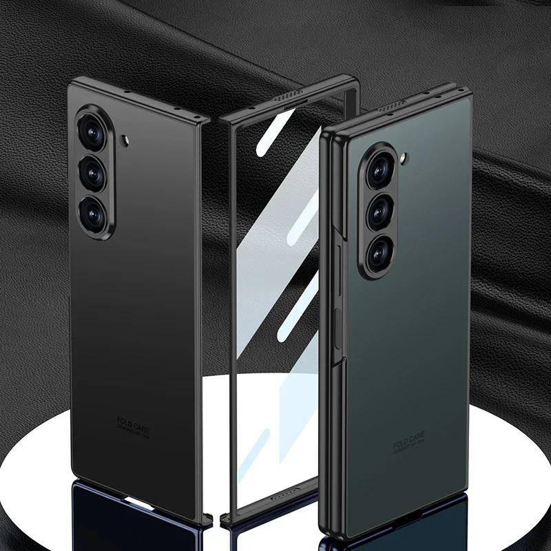 Étui de protection Anti-chute Fold4 Fold5 Fold6, à la mode, pour Samsung Galaxy Z Fold 6 5 4 3 avec Film de protection d'écran – Image 5