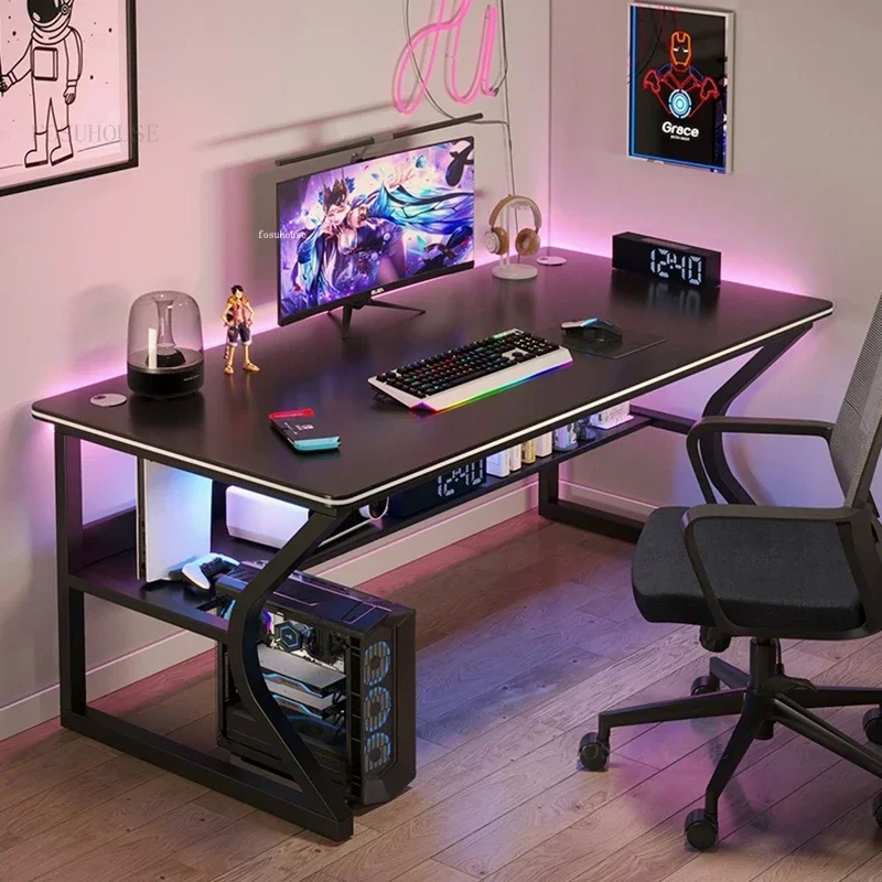 Bureaux d'ordinateur de bureau simples, établi de chambre à coucher, Tables de jeu, mobilier de bureau, bureau d'écriture et ensemble de chaises DM – Image 3