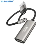 Carte de Capture 1080P, entrée 4K HDMI vers USB-A/USB-C USB3.0, enregistrement vidéo et Audio pour lecteur QT OBS Studio PotPlayer