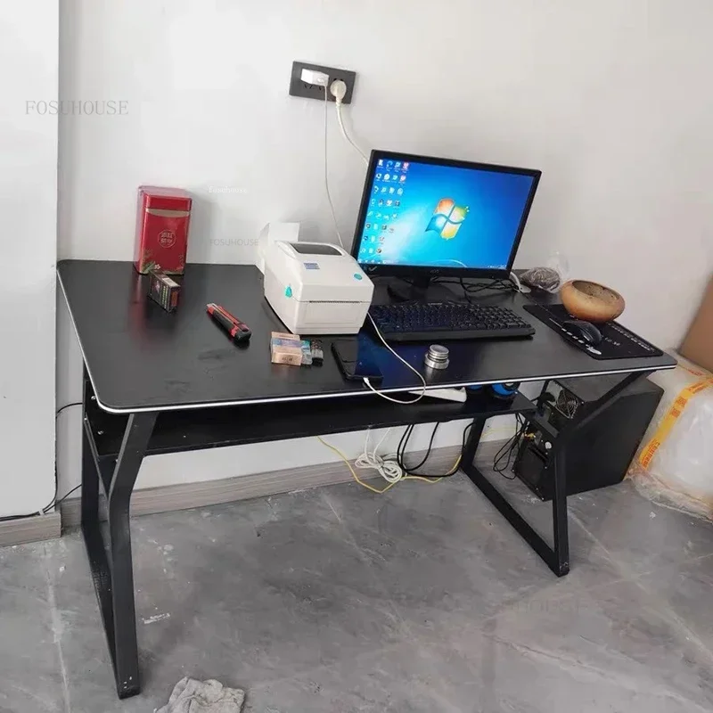 Bureaux d'ordinateur de bureau simples, établi de chambre à coucher, Tables de jeu, mobilier de bureau, bureau d'écriture et ensemble de chaises DM – Image 5