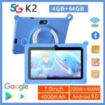 BDF K2 nouveau 5G enfants tablette 7 pouces Quad Core 4GB RAM 64GB ROM Android 9.0 Google apprentissage jeux éducatifs tablettes WiFi Bluetooth