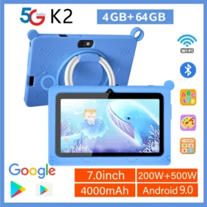 BDF K2 nouveau 5G enfants tablette 7 pouces Quad Core 4GB RAM 64GB ROM Android 9.0 Google apprentissage jeux éducatifs tablettes WiFi Bluetooth