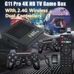 G11 Pro 4K HD TV Game Box intégré 10000 jeux rétro Console de jeu vidéo lecteur de jeu Portable avec deux contrôleurs sans fil 2.4G
