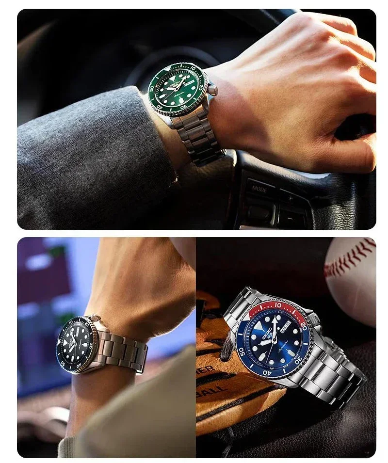 Original Seiko 5 montre à Quartz montres pour hommes étanche ceinture en acier montre pour hommes montre de mode et décontractée – Image 5