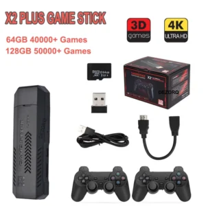 64G 128G X2 Plus Console de jeu rétro plus de 40000 jeux bâton de jeu 4K TV Console de jeu sans fil