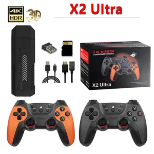 Console de jeu Ultra vidéo X2 ou seulement, Double contrôleur sans fil 2.4G, jeux 4K HD30000, jeux rétro 128 go, cadeau de noël