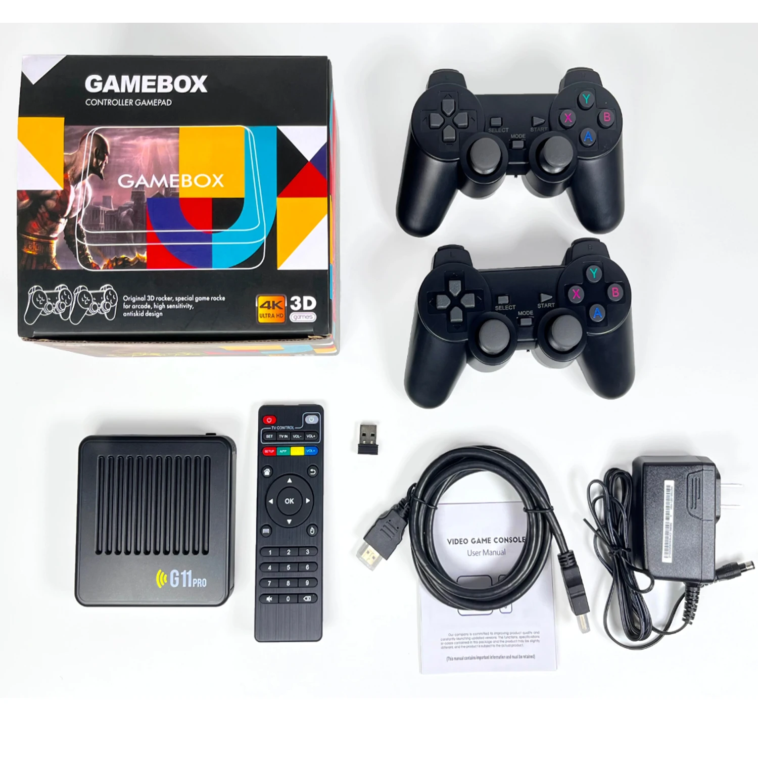 G11 Pro rétro boîte de jeu 4K HD TV bâton de jeu Console de jeu vidéo 128G intégré 40000 jeux lecteur de jeu Portable sans fil Gamepa – Image 6