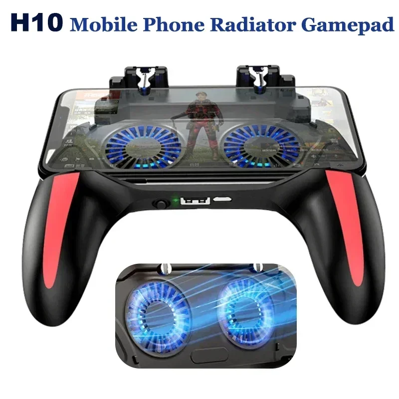 Poignée de jeu pour téléphone portable H10 à 4 doigts, avec visée de radiateur, manette de jeu, contrôleur pour IOS et Android, accessoires de jeu
