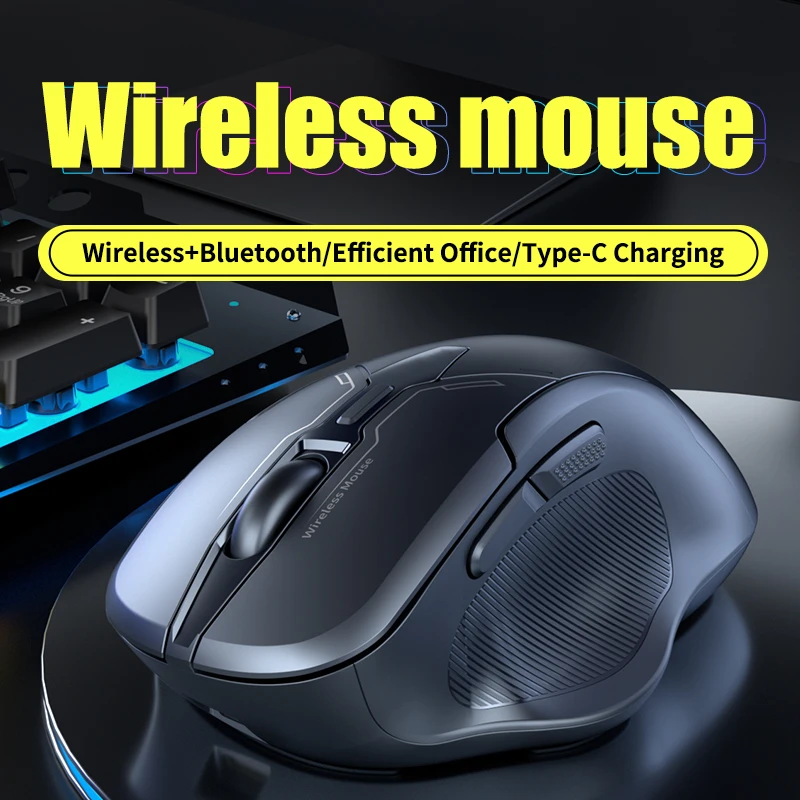 Xiaomi – souris sans fil Bluetooth, double mode, Rechargeable, silencieuse, mécanique, universelle, pour jeu de bureau, PC, Android et IOS – Image 2