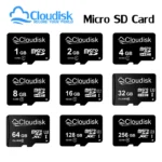 Cloudisk carte mémoire Micro SD U3 128GB 64GB 32GB 256GB V30 C10 16GB 8GB 4GB 2GB 1GB A1 cartes Microsd pour téléphone tablette