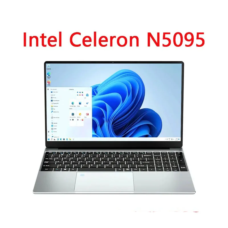 Ordinateur portable Windows 11, Intel N5095, 15.6 pouces, 32 Go de RAM, 2 To SSD, DDR4, déverrouillage par empreintes digitales, clavier rétro4.2, caméra HD, BTéclairé – Image 4