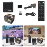 Console de maison rétro G11 Pro, plus de 10000 jeux rétro intégrés, Console de jeu vidéo HD, latence Ultra faible avec double manette de jeu sans fil 2.4G