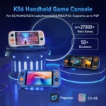 Console de jeu portable K56, écran tactile IPS de 5.5 pouces, avec plus de 50 émulateurs jusqu&rsquo;à 27000 + jeux rétro pour DC/MAME/SS/Arcade/3DS/PSX/PSP