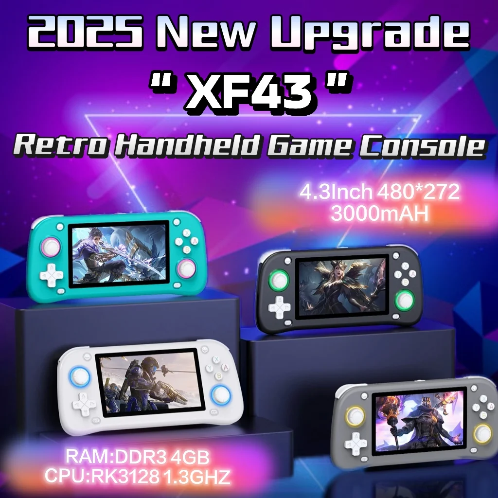 2025 nouvelle Console de jeu Portable rétro Open Source XF43 système Linux lecteurs vidéo de jeu Console dispositif de poche Portable