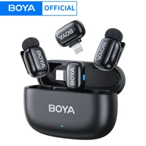 BOYA BOYA Mini Microphone à revers Lavalier sans fil pour iPhone iPad Android type-c téléphone diffusion en direct enregistrement Audio vidéo Vlog