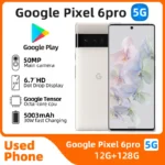 Google-Téléphone portable débloqué Pixel 6 Pro, téléphone portable Android d&rsquo;origine, Octa Core, NDavid, Google Tensor, 6.7 pouces, 12 Go de RAM, 128 Go, 256 Go, 5G