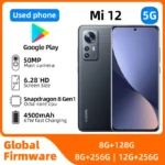 Xiaomi-Téléphone portable Mi 12, Android, 5G, écran 6.28 pouces, 12 Go de RAM, 256 Go de ROM, Dean, toutes les couleurs, en bon état, original et d&rsquo;occasion