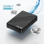 Disque dur de jeu USB3.0 de 2 To 200 Mo/s – HDD portable pour PS4/Xbox/PC et stockage vidéo 4K avec compatibilité multi-appareils à synchronisation automatique