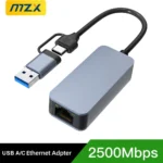 MZX 2.5G 2500M adaptateur de carte réseau USB 3.0 Type C à Rj45 Lan Ethernet RTL8156 filaire Windows ordinateur portable accessoires pour Macbook