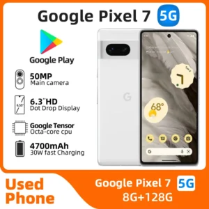 GooglePixel7-Téléphone d'occasion, Google Tensor, Super Charge 30W, OLED, Écran 90Hz, Batterie 6.3 mAh, OTG, 5G, 4700 pouces