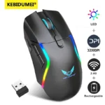 2.4G souris sans fil Rechargeable silencieux LED souris colorée PC ordinateur portable 3200/1600DPI récepteur 8 touches Esports souris de jeu