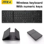 3 clavier sans fil pliable rechargeable Bluetooth pliant avec touches numériques pour iPad PC tablette ordinateur portable Mini clavier sans fil
