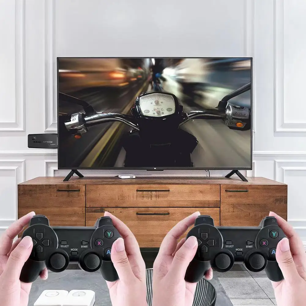 Console de jeu M8 rétro intégrée, 20000 + 64 go, 2.4 ghz, Double contrôleur sans fil, 4K HD, PS1, vidéo GBA, cadeaux pour enfants – Image 2