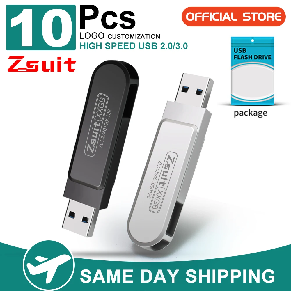 Zsuit 10 pièces/lot 3.0 128 go clé USB C 64 go 32 go clé USB OTG métal étanche type-c clé USB 16 go clé USB
