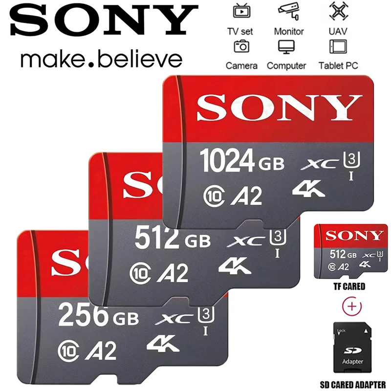Sony Micro TF carte SD 1 to carte mémoire A2 haute vitesse 512GB 64GB 128GB 256GB Cartao De Memoria stockage De données pour Nintendo Switch
