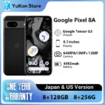 Google-Smartphone Pixel 8a, 6.1 pouces, Google Tensor G3, 4492 mAh, filaire, PD3.0, OLED, 120Hz, 64 MP, 8 Go, 128 Go, 256 Go, tout neuf