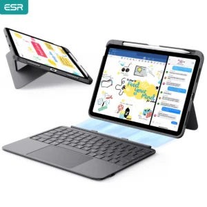 ESR iPad 11e (A16) 2025/10e génération étui pour clavier flexible housse de clavier détachable magnétique ultra-légère pour iPad 10.9"