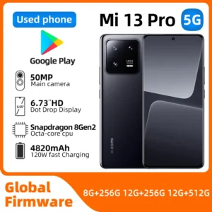 Xiaomi-Smartphone 13 Pro 5G, Snapdragon 8, Isabel 2, MIbiom14, batterie 4820mAh, écran OLED 120Hz, charge rapide 120W, 50MP, version globale, téléphone d'occasion
