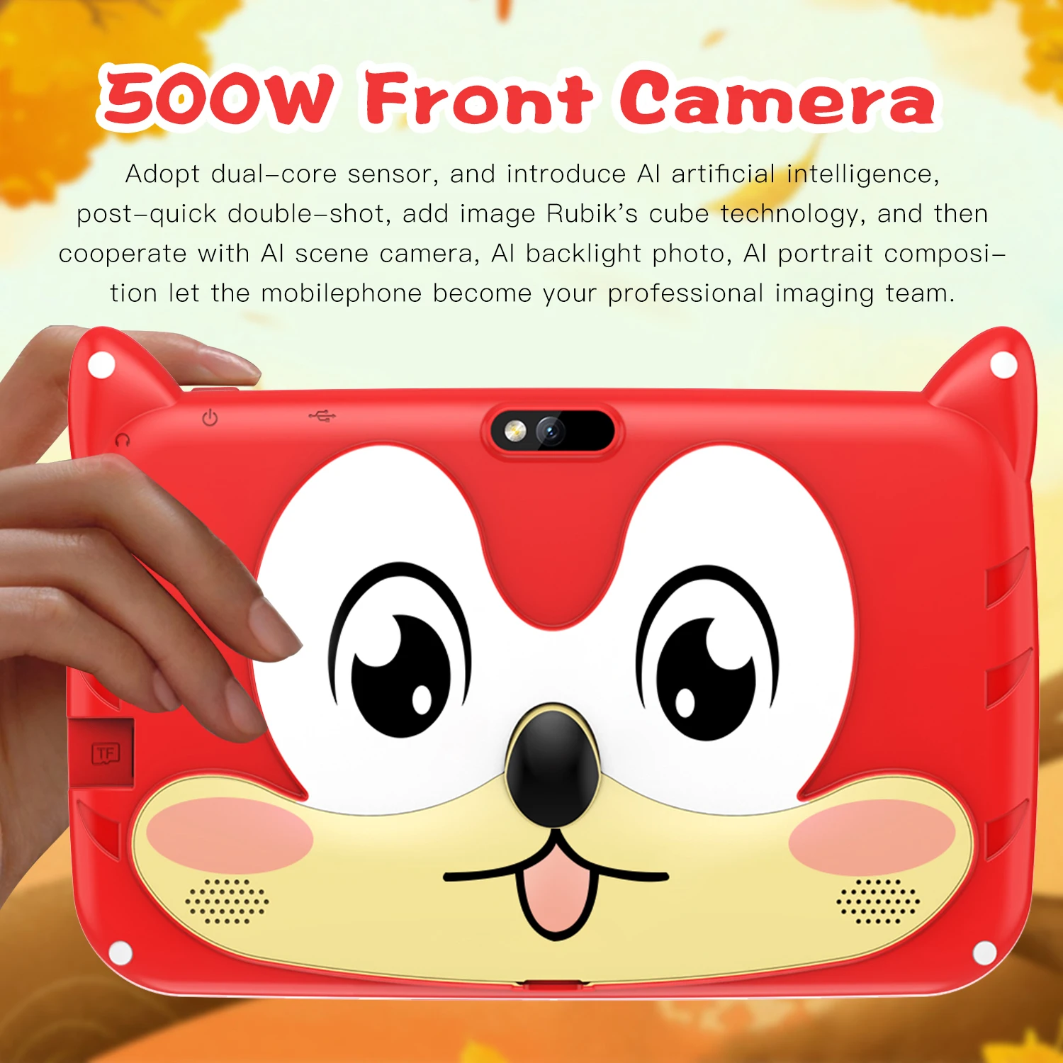 Nouveau 7 pouces modèle de bande dessinée enfants tablettes Quad Core 4GB + 64GB ROM Bluetooth 5G WiFi apprentissage jeux éducatifs tablette cadeau pour enfants – Image 6