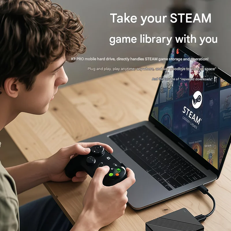 Disque dur de jeu USB3.0 de 2 To 200 Mo/s - HDD portable pour PS4/Xbox/PC et stockage vidéo 4K avec compatibilité multi-appareils à synchronisation automatique – Image 5