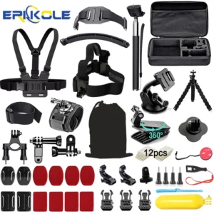 Kit d'accessoires de caméra d'action 50 en 1, pour DJI Osmo Action 5 pro 4/3 GoPro Hero 13 12 11/10 Insta360 AKASO Yi Sjcam