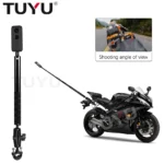 TUYU moto vélo Invisible Selfie bâton monopode guidon support de montage pour GoPro Insta360 X4 X3 One X2 accessoires de caméra