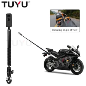 TUYU moto vélo Invisible Selfie bâton monopode guidon support de montage pour GoPro Insta360 X4 X3 One X2 accessoires de caméra