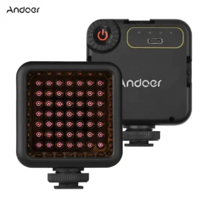 Andoer-Mini lumière infrarouge de vision nocturne IR49S, éclairage de photographie pour caméra vidéo, batterie 3, support de chaussure froide pour vidéo Vlog