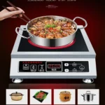 Nouveau poêle électrique en céramique domestique/commercial, haute puissance 3500 W, soupe 4000 W – table, avec fonctions d&rsquo;onde lumineuse et d&rsquo;induction.