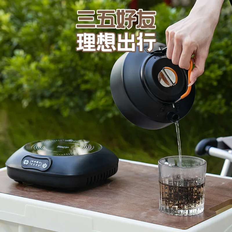 Petite cuisinière à induction intelligente, portable, polyvalente, circulaire, 800w, bouton faible puissance, base chauffante – Image 5