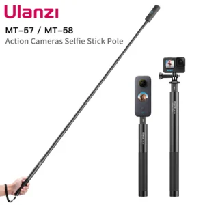Ulanzi MT-57 MT-58 caméra d'action extensible Selfie bâton pôle 1/4 ''vis léger pour GoPro Hero 12 11 10 9 8 7 insta360 X3