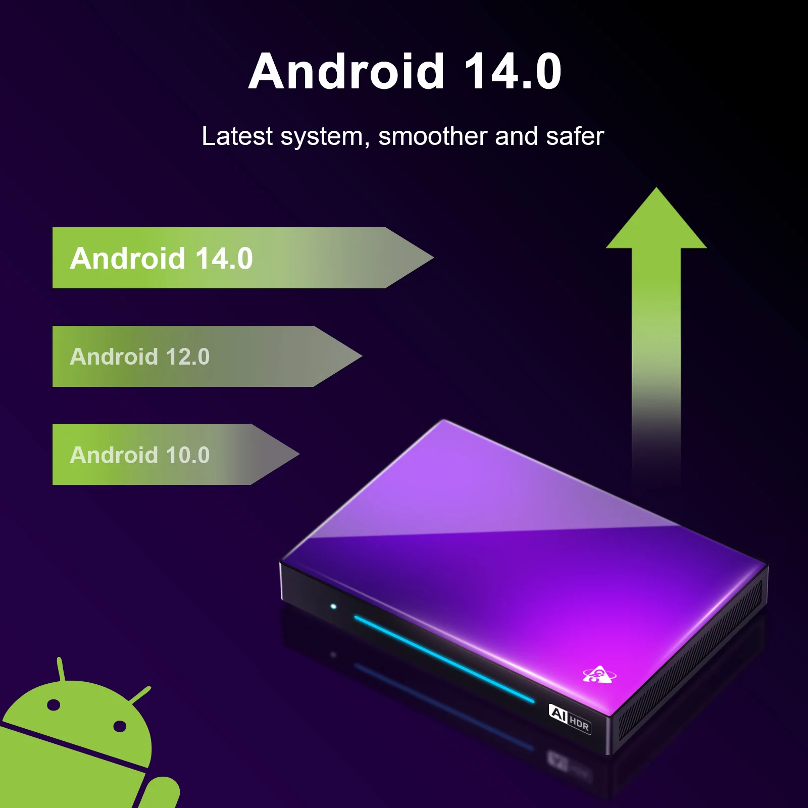 Nouveau boîtier de télévision intelligent H96 MAX M9 AI Android 14 BT5.4 Wifi6 RK3576 1000M lecteur multimédia LAN décodeur 4GB 32GB 8GB 128GB – Image 4