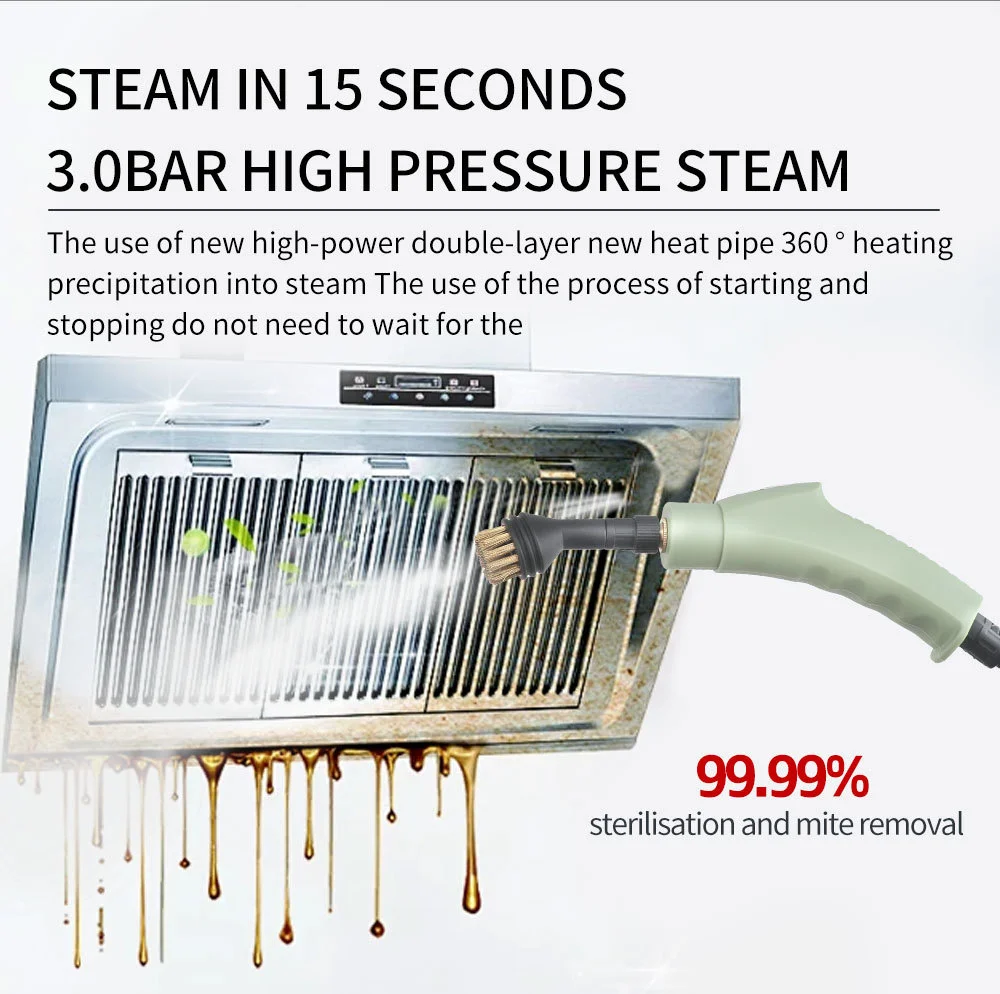 110V 220V petit ménage haute pression et haute température Machine de nettoyage à vapeur Machine de nettoyage à chauffage rapide – Image 2