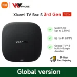 Version mondiale Xiaomi TV Box S 3ème génération 4K Ultra HD 2G 32G WiFi BT5.2 Google TV Cast Netflix Smart TV Box lecteur multimédia Mi TV Box