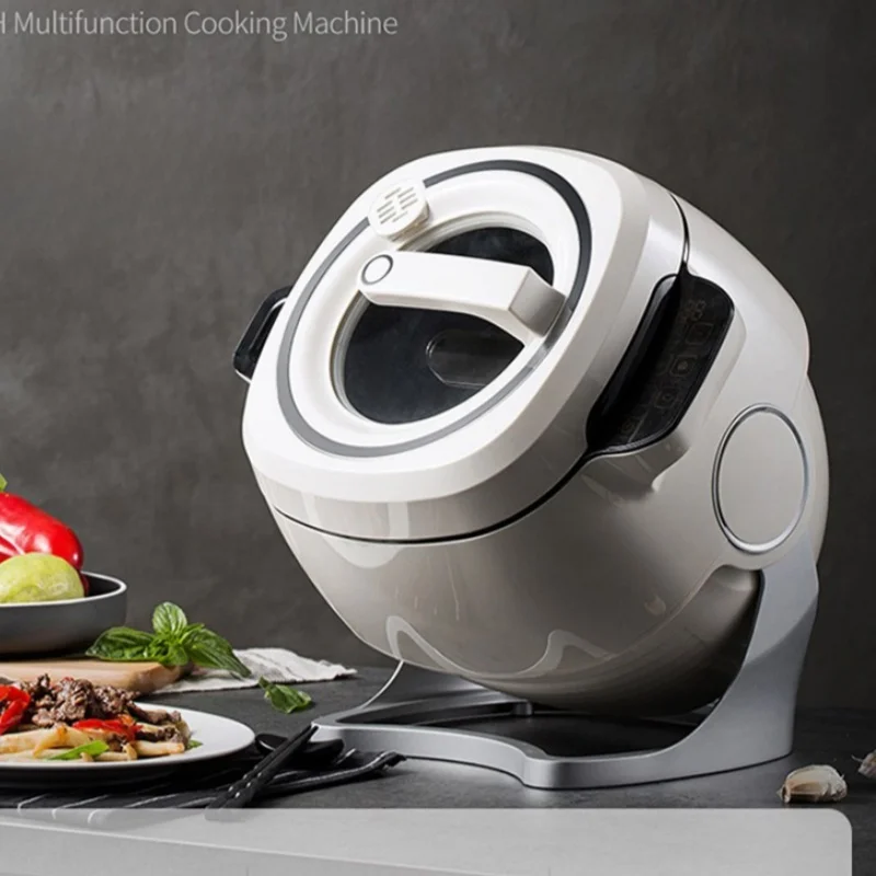 220V 6L 360 ° Machine Wok intelligente de Type tambour, Robot de cuisson automatique pour la cuisine domestique avec multifonction, puissance de feu puissante de 2000W
