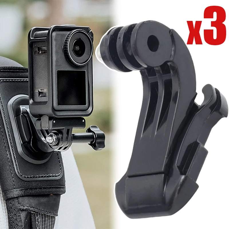 Base de montage de Clip de boucle de crochet en forme de J pour Gopro Hero 13 12 11 DJI OSMO, support de casque de caméra d&rsquo;action, accessoires de support Anti-chute