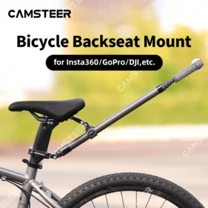 Camsteer – support de siège arrière de vélo, vue de 3ème personne GoPro 13 12 supports de caméra pour Insta360 X5 X4 AcePro DJI Osmo360 Action 5Pro 4